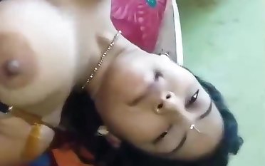 Shaved Pussy With Sparkling burgundy Boobs Of Desi Girl